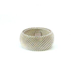 Tiffany & Co. Sterling Silver Somerset Fine Mesh Dome Ring